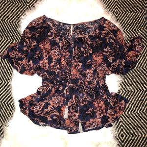 Free people tie waist top